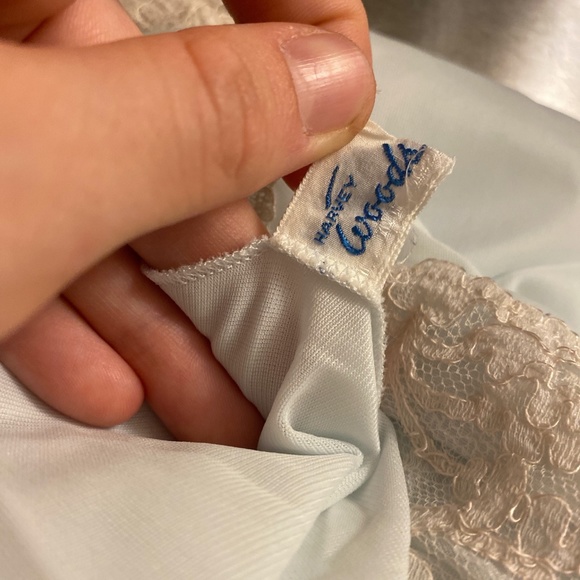 Vintage Lingerie Pale Blue Lace Maxi Slip Dress - Picture 4 of 4